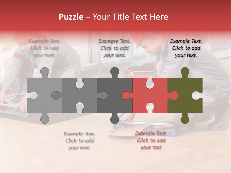 Interiors Cement Labor PowerPoint Template