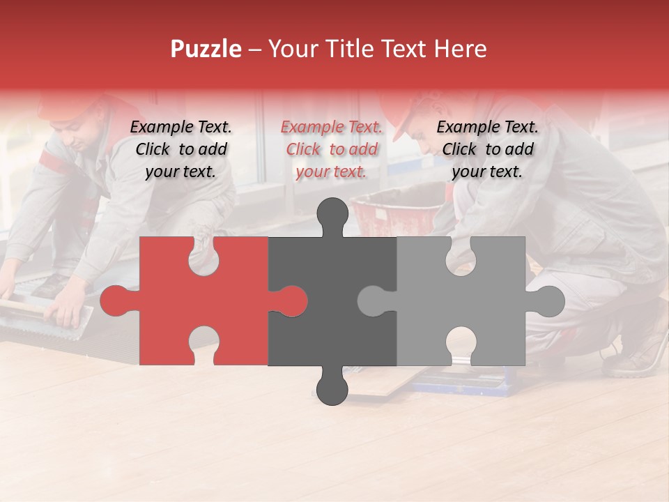 Interiors Cement Labor PowerPoint Template