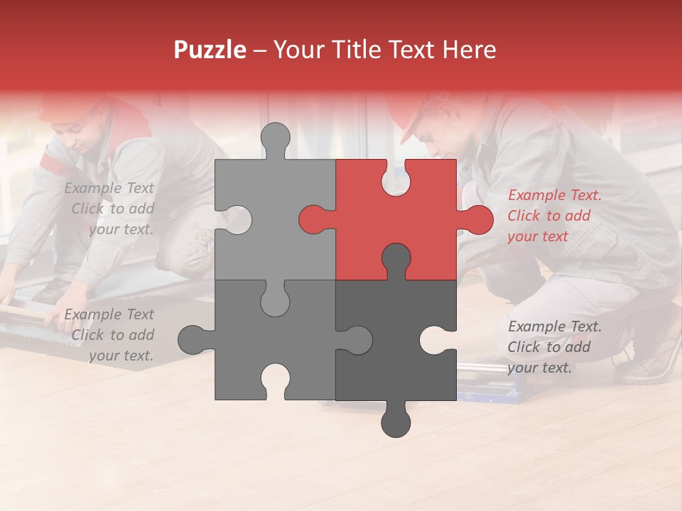 Interiors Cement Labor PowerPoint Template