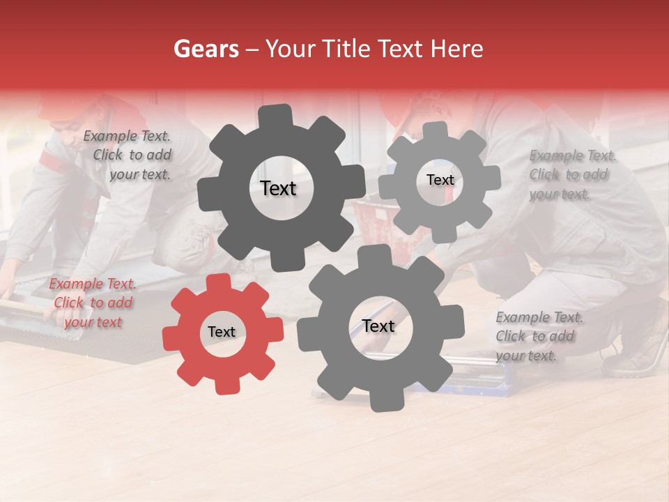 Interiors Cement Labor PowerPoint Template