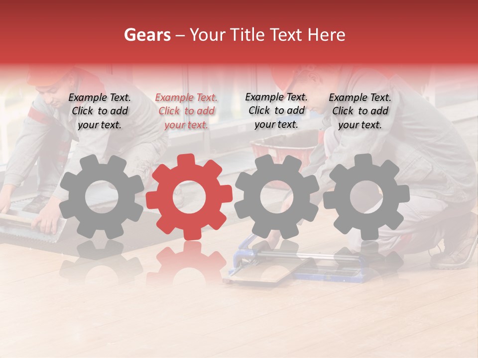 Interiors Cement Labor PowerPoint Template