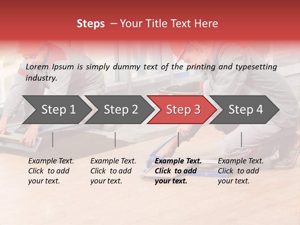 Interiors Cement Labor PowerPoint Template