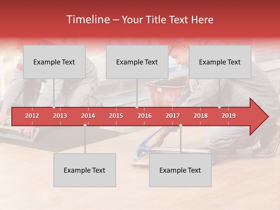 Interiors Cement Labor PowerPoint Template