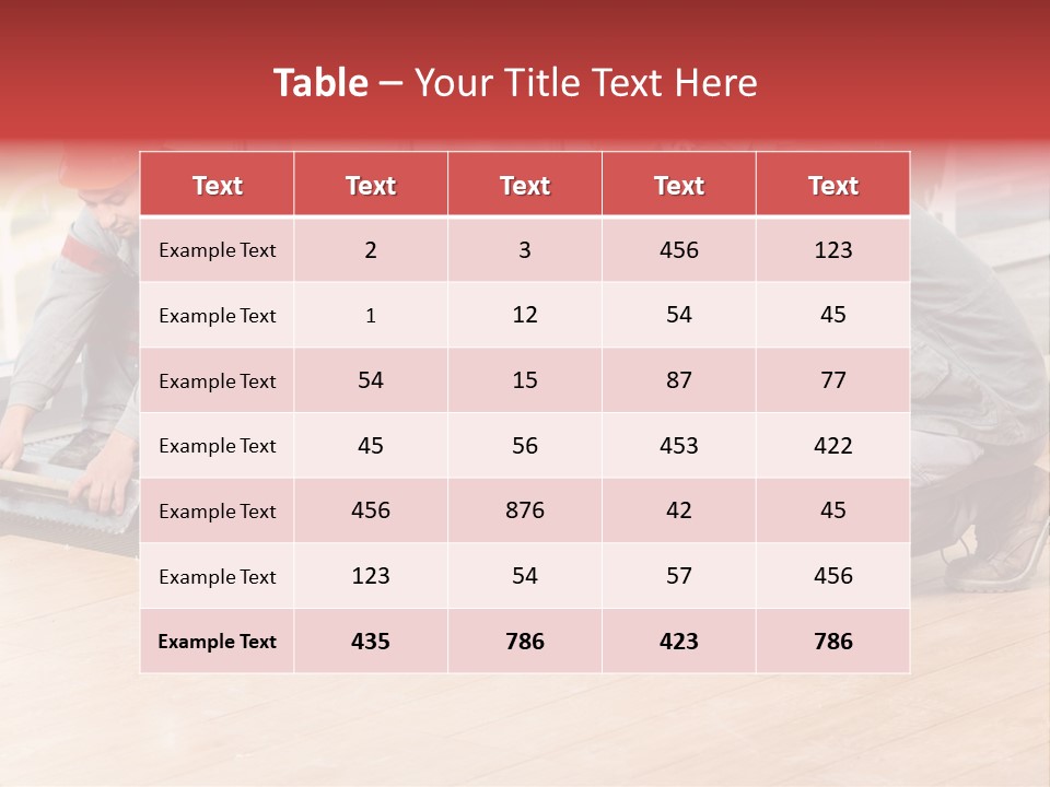 Interiors Cement Labor PowerPoint Template