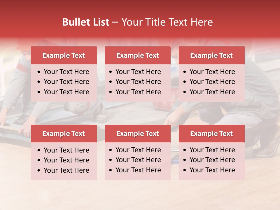 Interiors Cement Labor PowerPoint Template