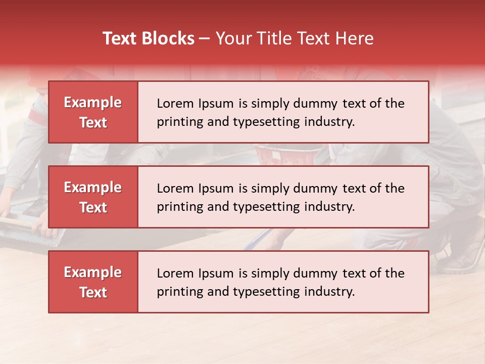 Interiors Cement Labor PowerPoint Template
