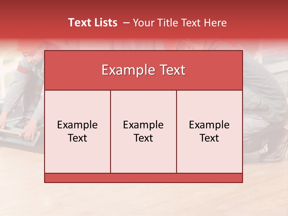Interiors Cement Labor PowerPoint Template