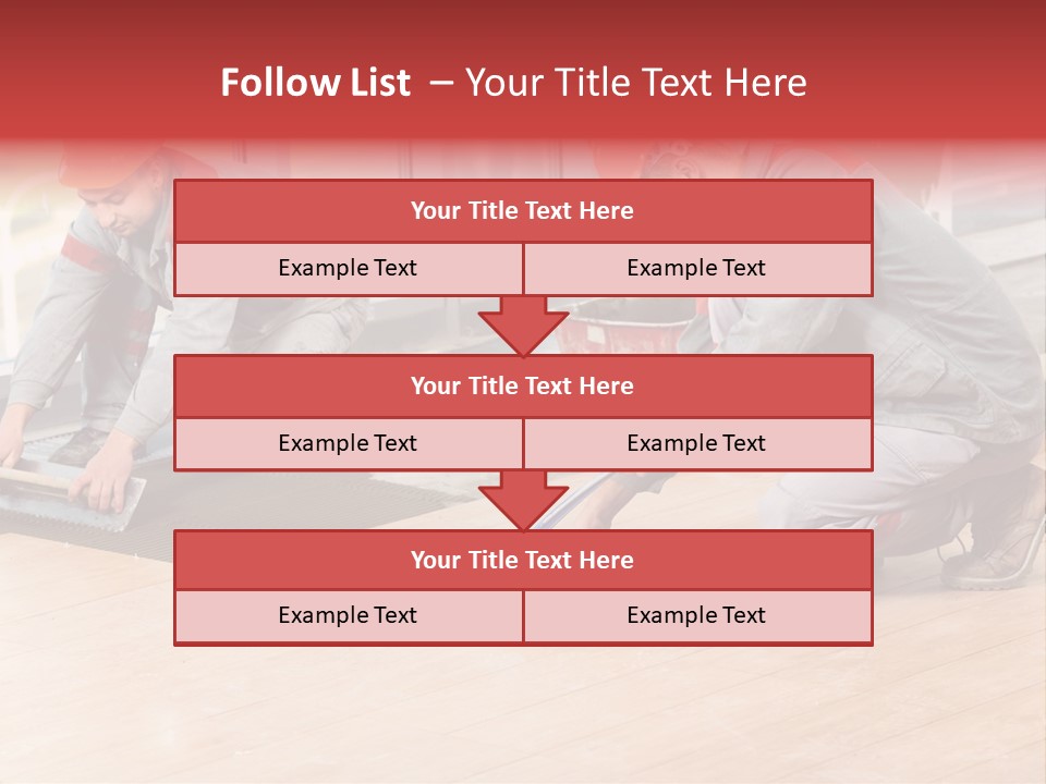 Interiors Cement Labor PowerPoint Template
