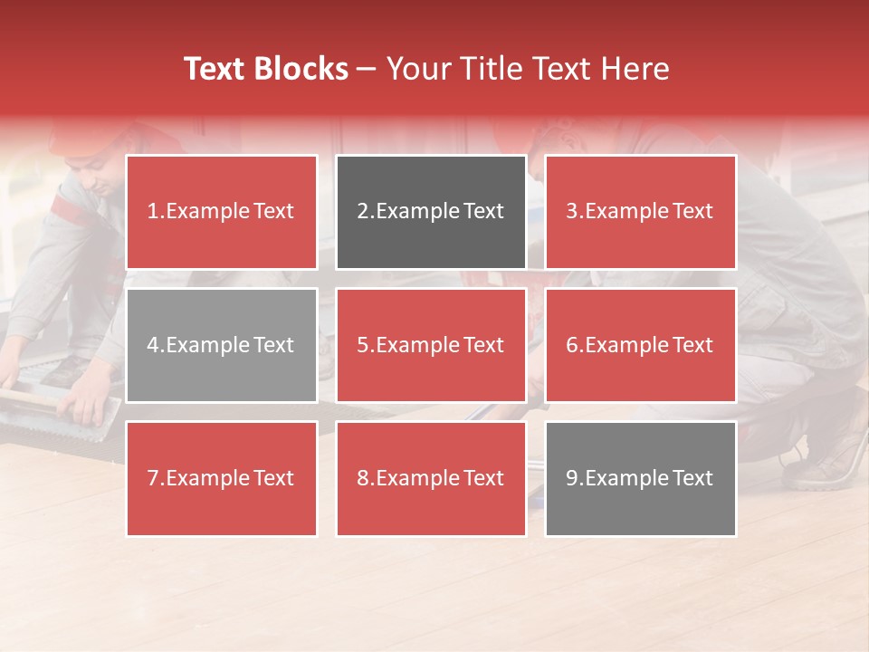Interiors Cement Labor PowerPoint Template