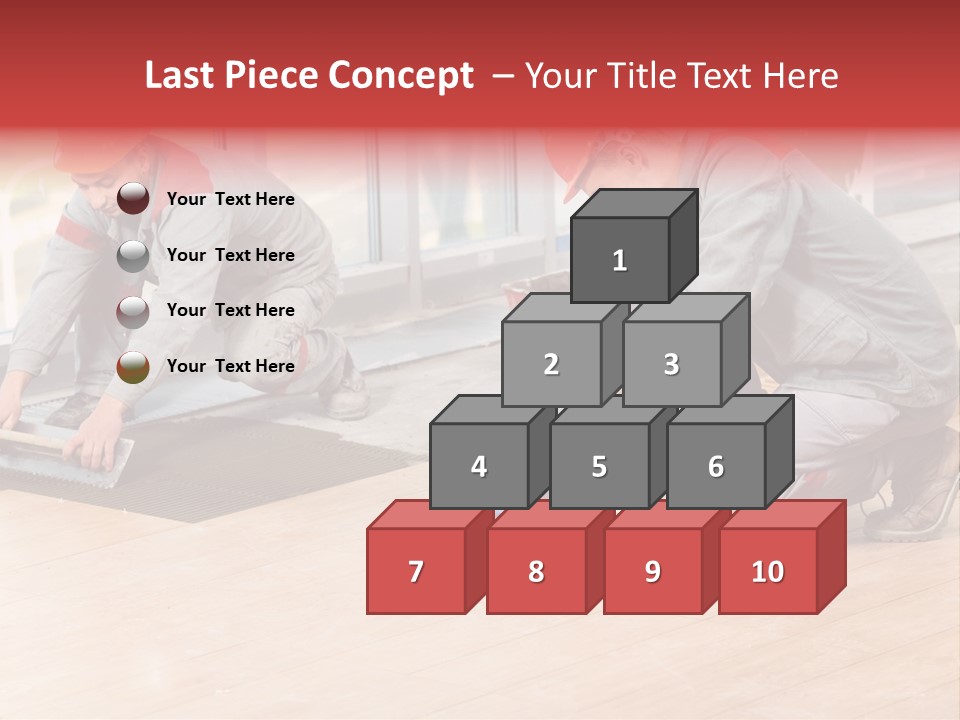 Interiors Cement Labor PowerPoint Template
