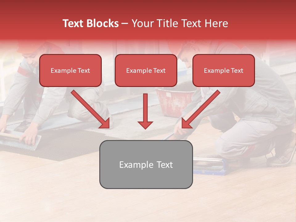 Interiors Cement Labor PowerPoint Template