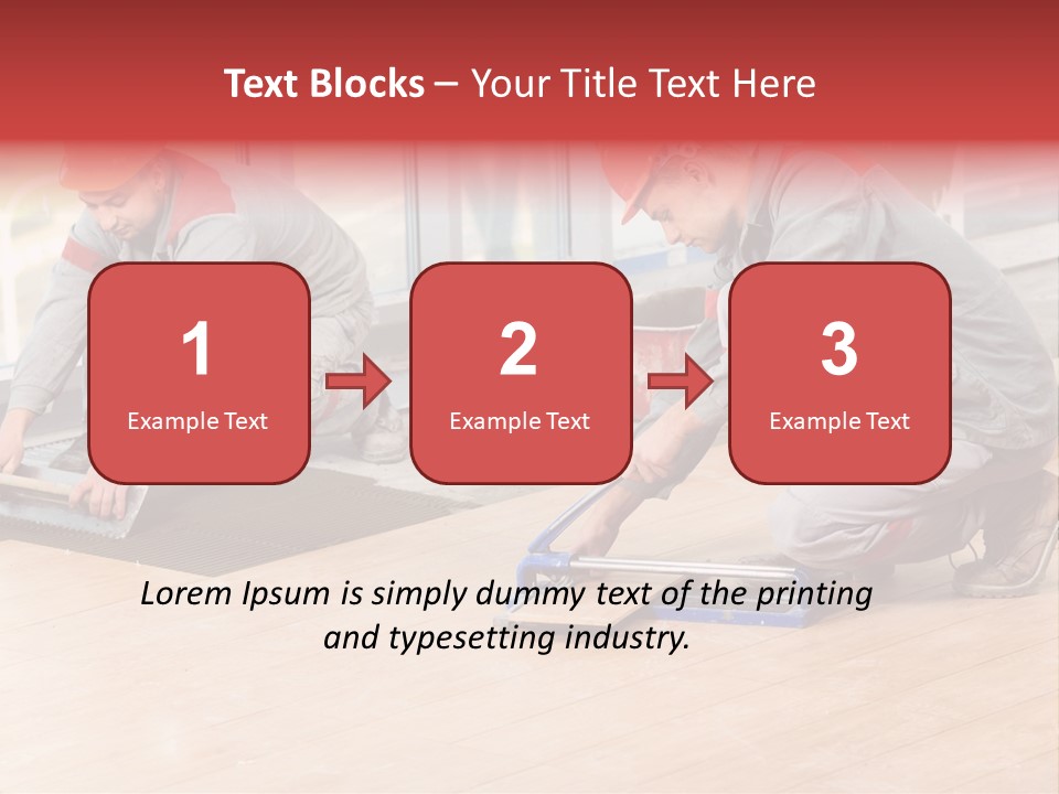 Interiors Cement Labor PowerPoint Template