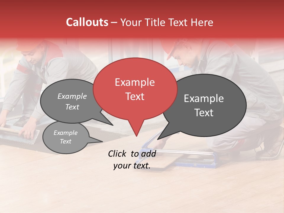 Interiors Cement Labor PowerPoint Template