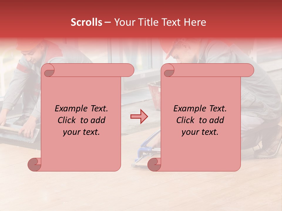 Interiors Cement Labor PowerPoint Template