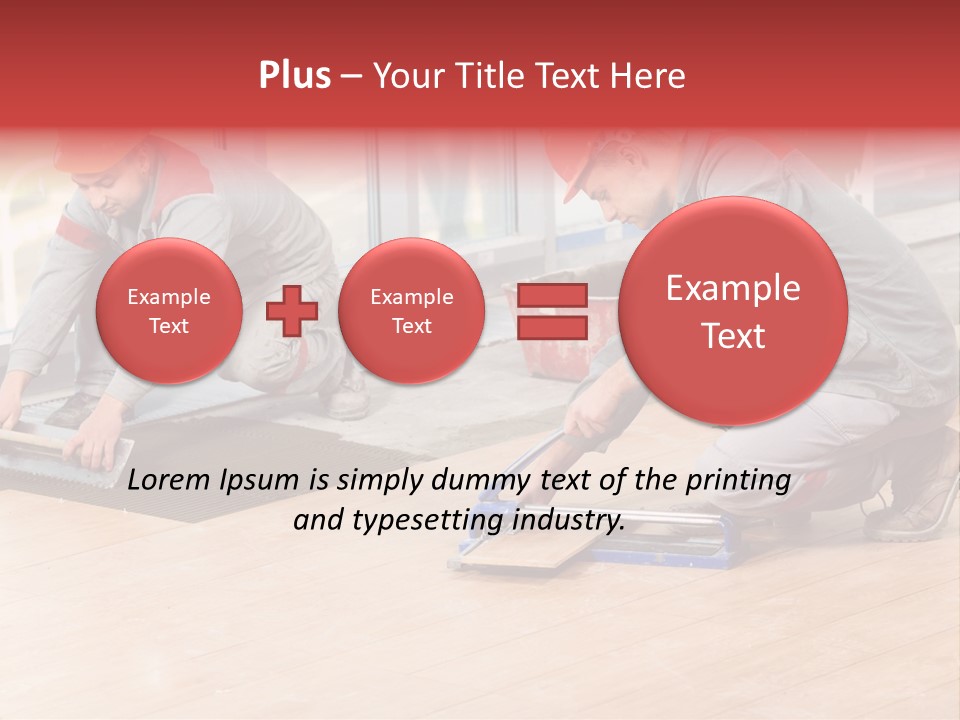 Interiors Cement Labor PowerPoint Template