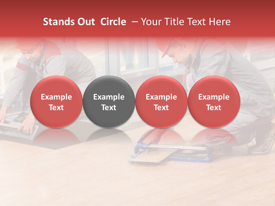 Interiors Cement Labor PowerPoint Template