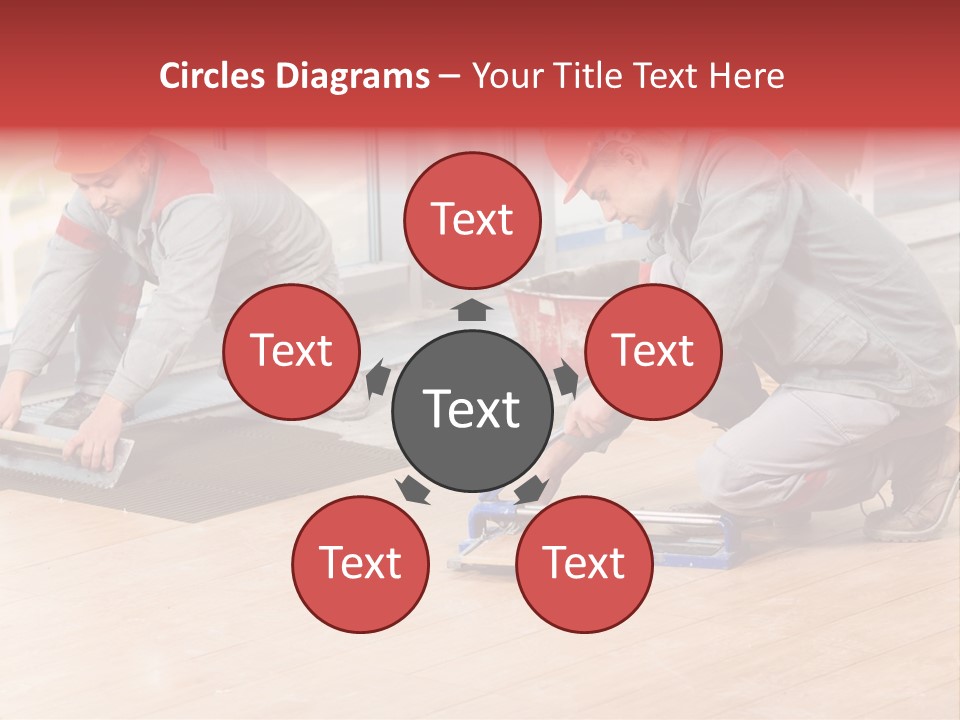 Interiors Cement Labor PowerPoint Template