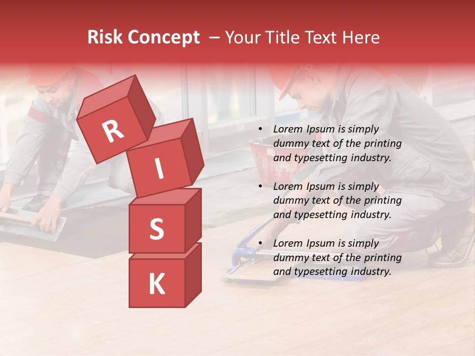 Interiors Cement Labor PowerPoint Template