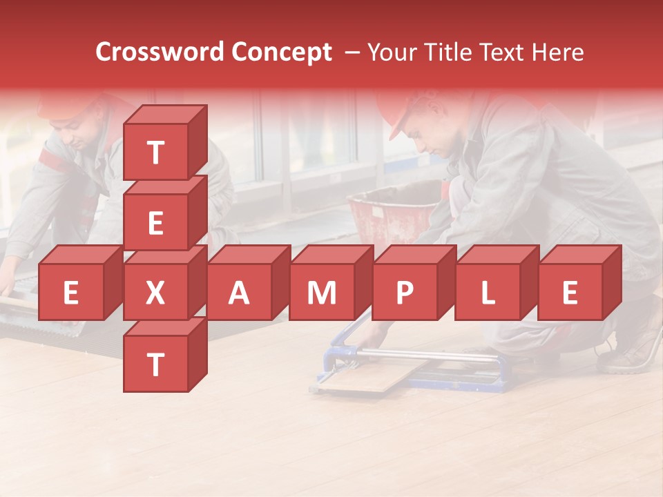 Interiors Cement Labor PowerPoint Template