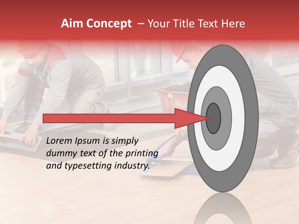 Interiors Cement Labor PowerPoint Template