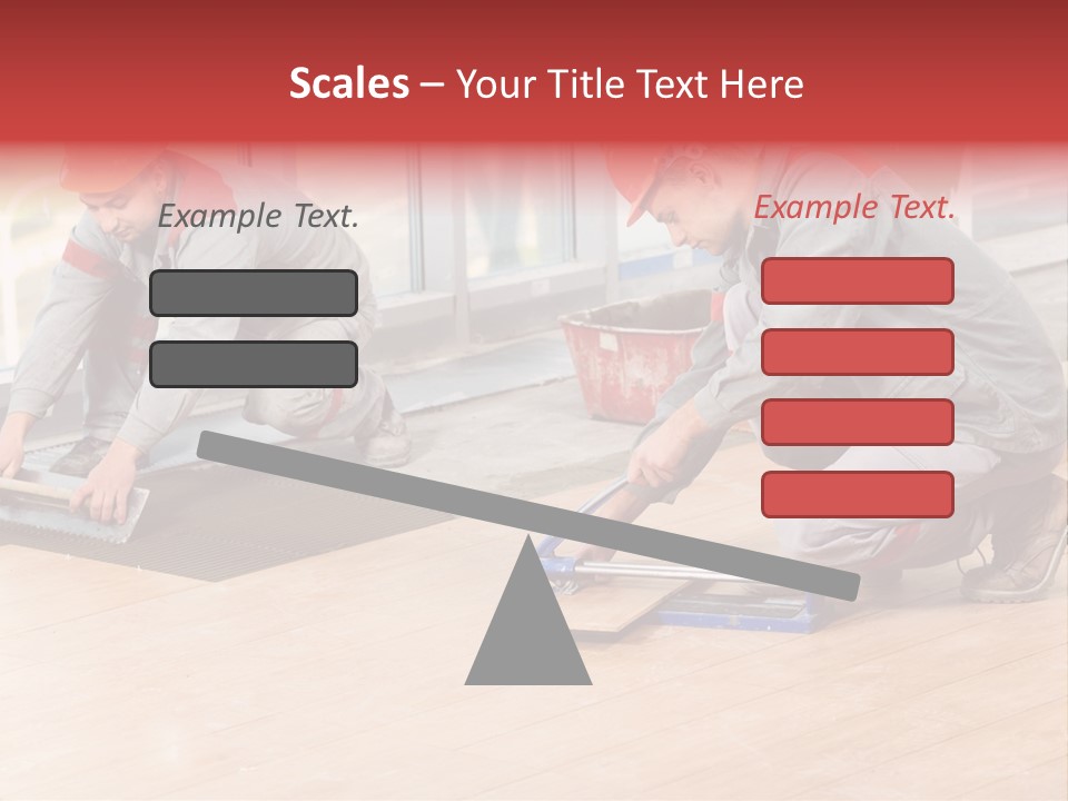 Interiors Cement Labor PowerPoint Template