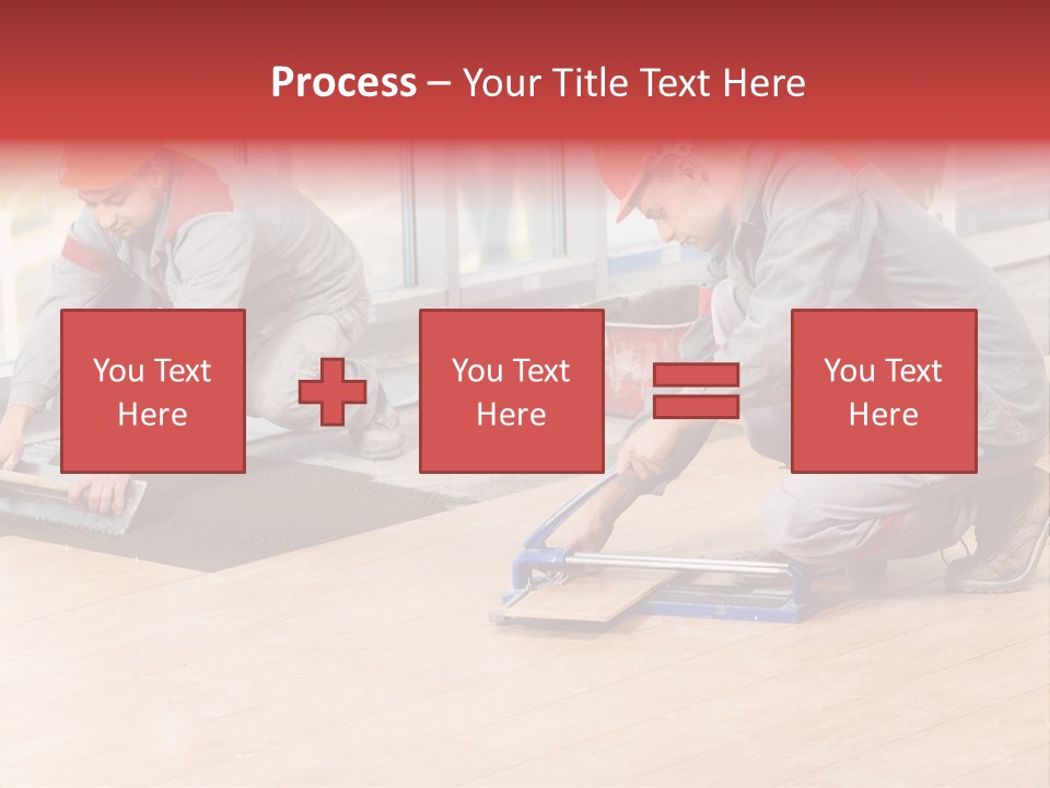 Interiors Cement Labor PowerPoint Template