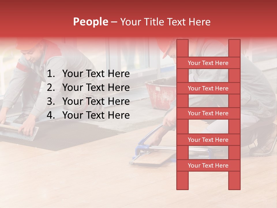 Interiors Cement Labor PowerPoint Template