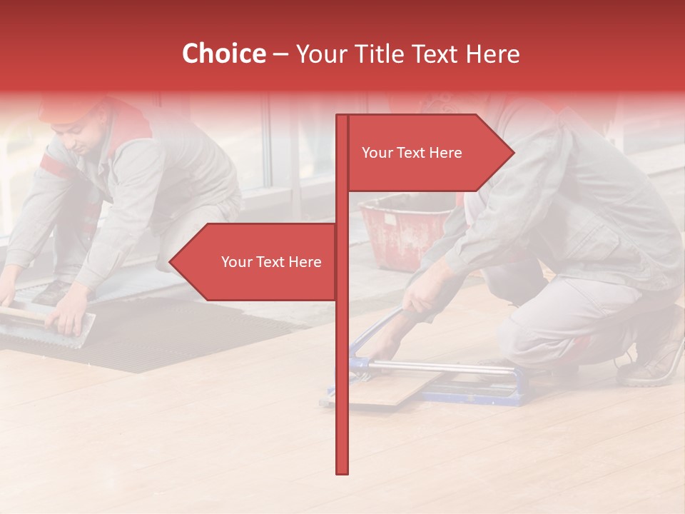 Interiors Cement Labor PowerPoint Template