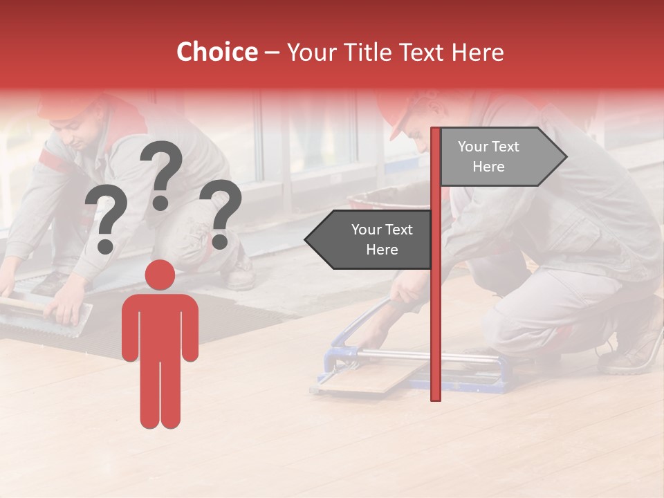 Interiors Cement Labor PowerPoint Template