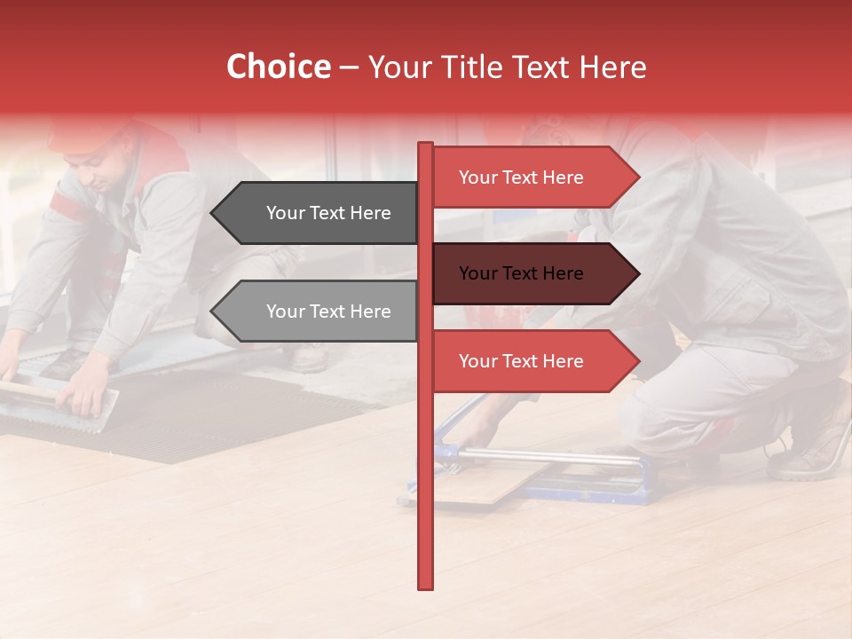Interiors Cement Labor PowerPoint Template