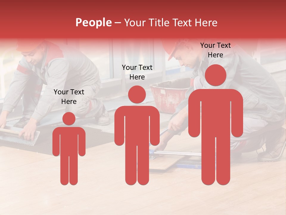 Interiors Cement Labor PowerPoint Template