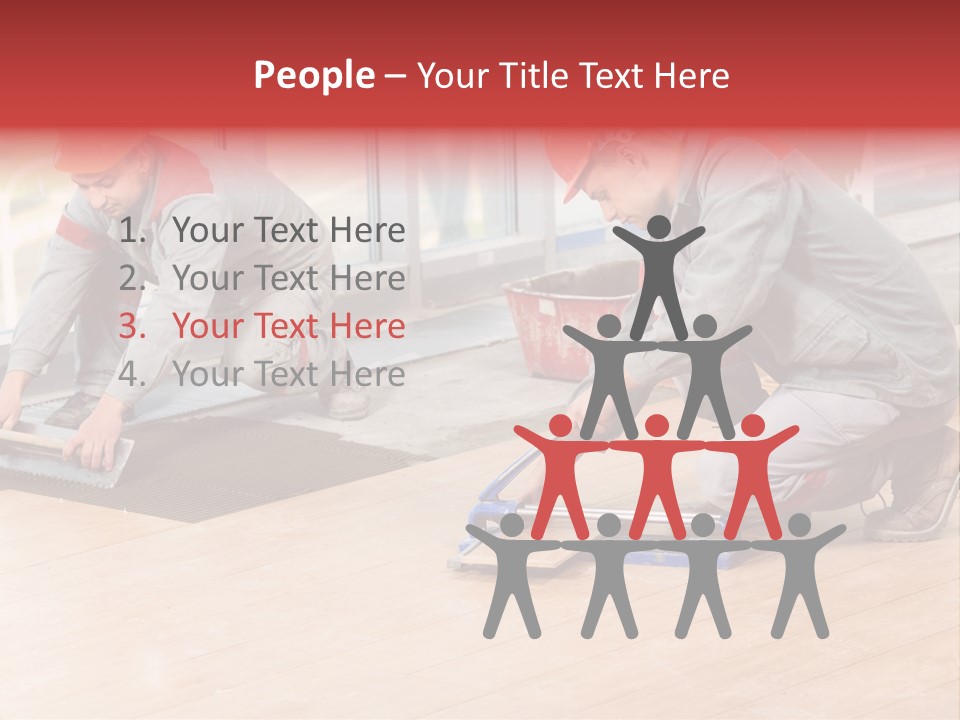 Interiors Cement Labor PowerPoint Template