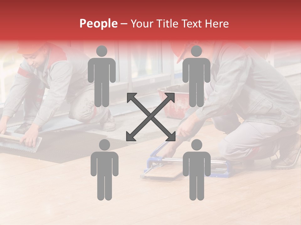 Interiors Cement Labor PowerPoint Template