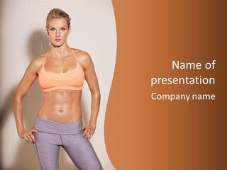 Workout Girl Confident PowerPoint Template