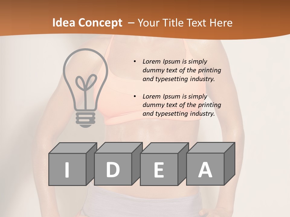 Workout Girl Confident PowerPoint Template