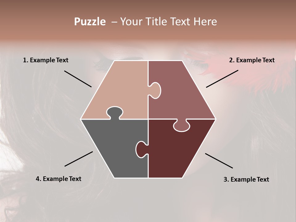 Feather Sensual Girl PowerPoint Template