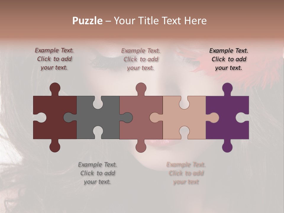 Feather Sensual Girl PowerPoint Template