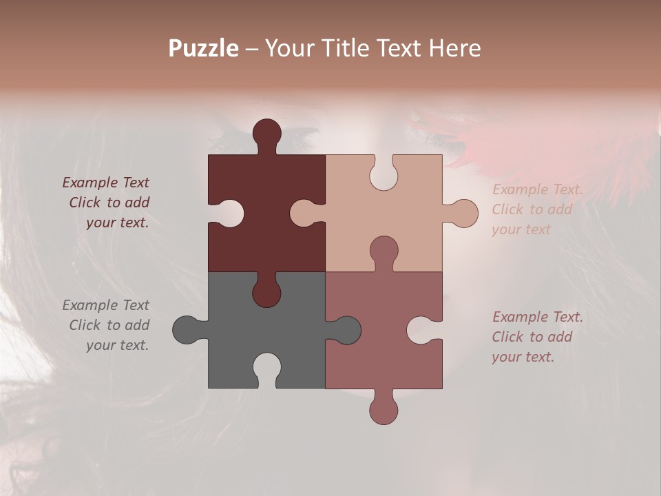 Feather Sensual Girl PowerPoint Template