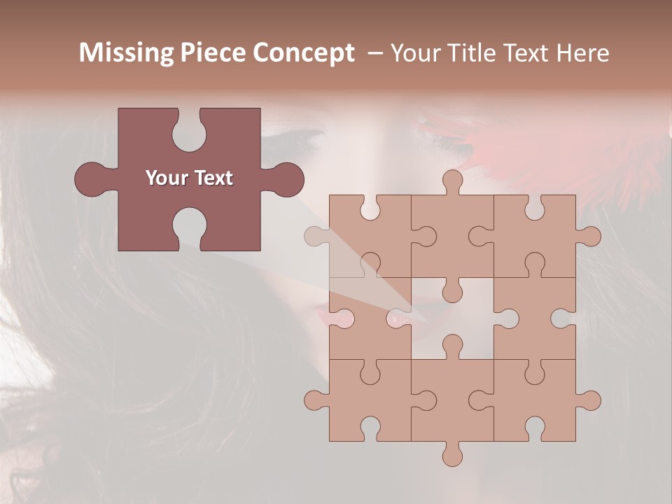 Feather Sensual Girl PowerPoint Template