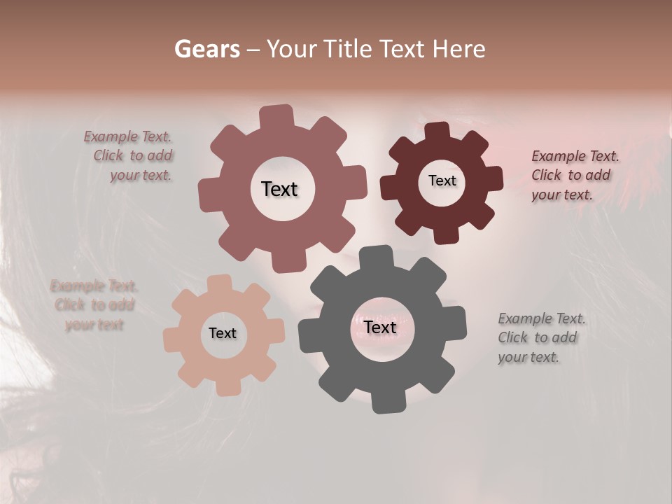 Feather Sensual Girl PowerPoint Template