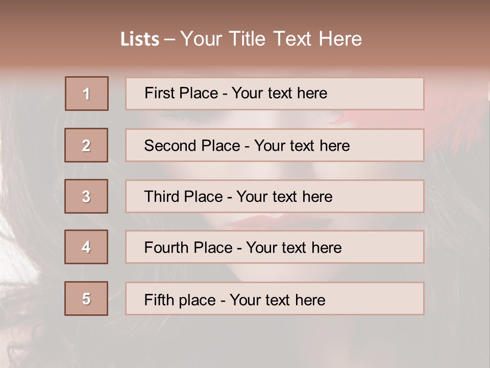 Feather Sensual Girl PowerPoint Template