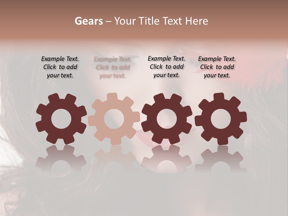 Feather Sensual Girl PowerPoint Template