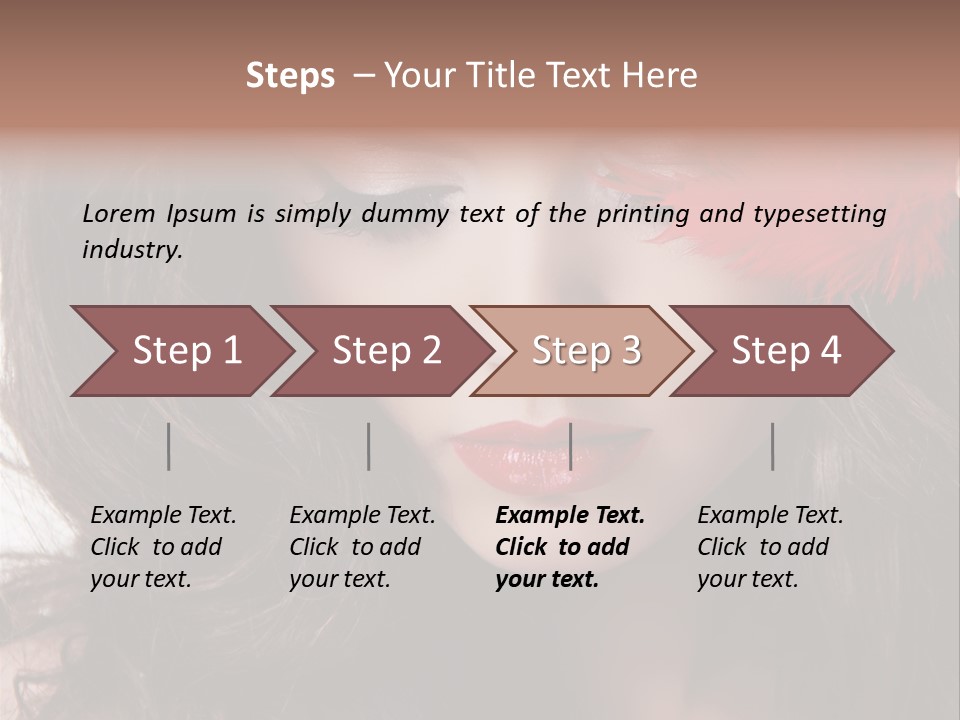 Feather Sensual Girl PowerPoint Template