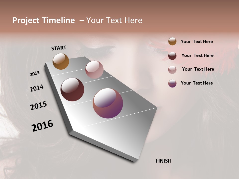 Feather Sensual Girl PowerPoint Template