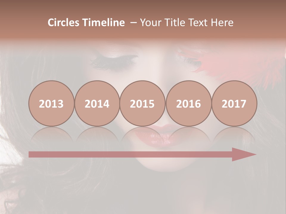 Feather Sensual Girl PowerPoint Template