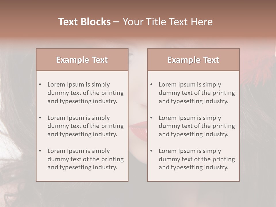 Feather Sensual Girl PowerPoint Template