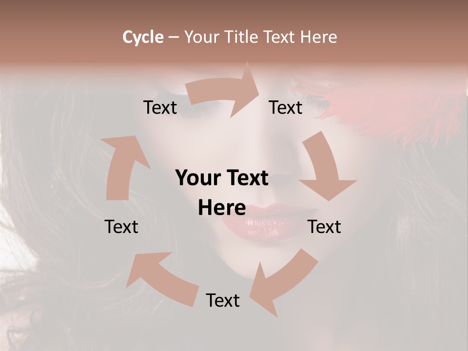 Feather Sensual Girl PowerPoint Template