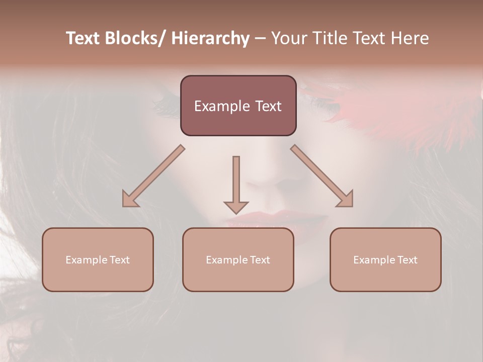 Feather Sensual Girl PowerPoint Template