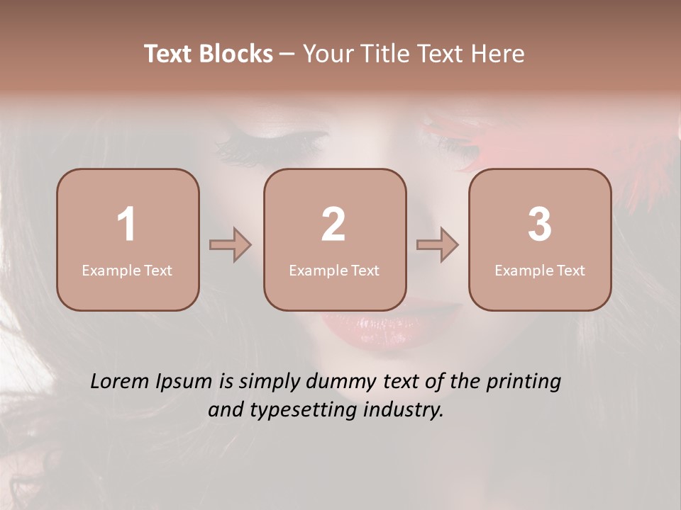 Feather Sensual Girl PowerPoint Template