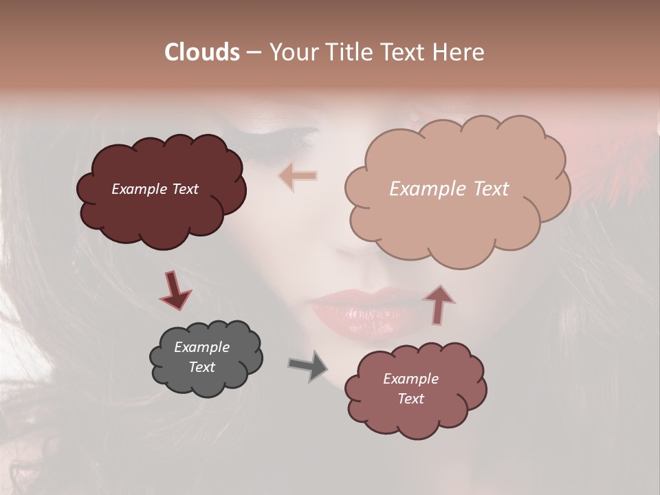 Feather Sensual Girl PowerPoint Template